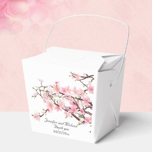 Cherry Blossoms Wedding Personalise Thank You Favour Box