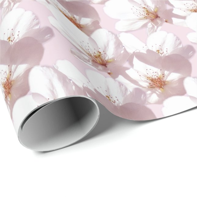 Cherry Blossoms Wrapping Paper Custom Gift Paper (Roll Corner)