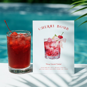 Cherry Bomb Cocktail Recipe Postcard