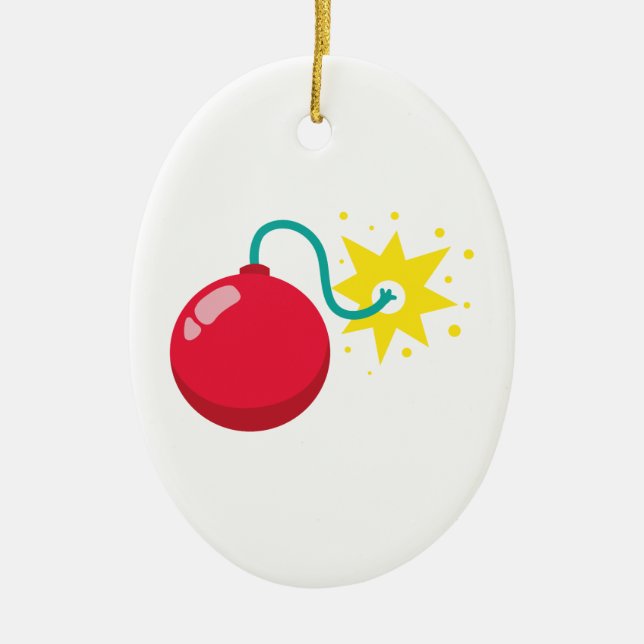 Cherry Bomb Firework Ceramic Tree Decoration (Front)