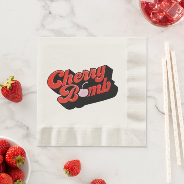 Cherry Bomb Napkin (Insitu)