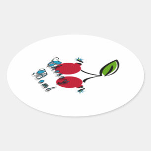 Cherry Bomb Oval Sticker