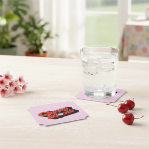 Cherry Bomb Paper Coaster