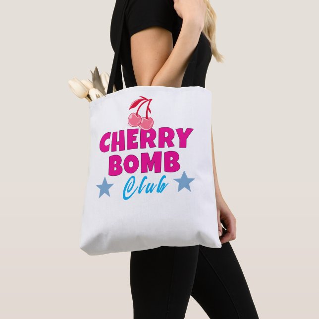 cherry bomb tote bag (Close Up)