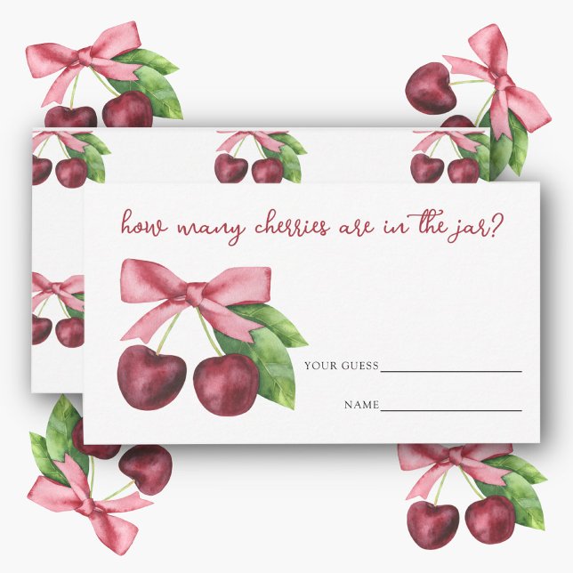 Cherry bow Guess how many cherries game Enclosure Card (Creator Uploaded)