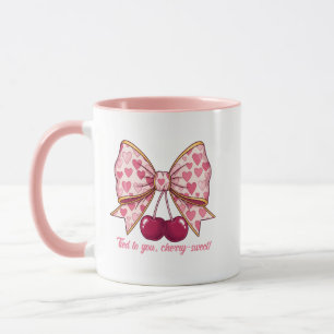 Cherry Bow Valentine’s Day Mug – Cute Kawaii Love 