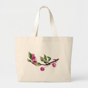 Cherry Branch Large Tote Bag