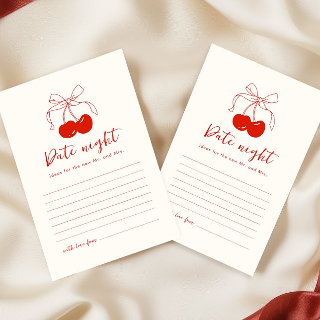 Cherry Bridal Shower Date Night Card (Creator Uploaded)