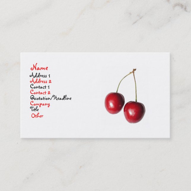 Cherry Business Card (Front)