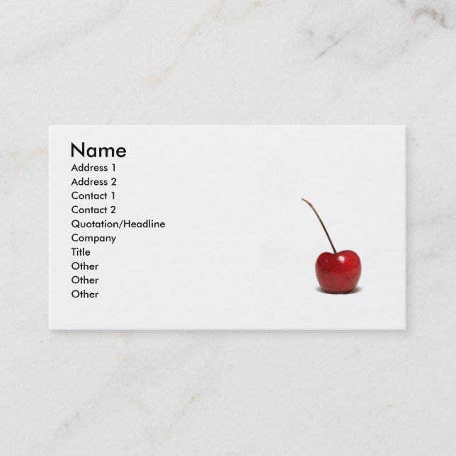 cherry business cards (Front)