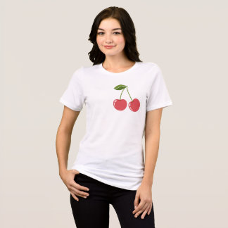 Cherry cartoon image graphic Tri-Blend shirt