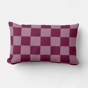 Cherry Checkers Two Tone Throw Pillow HAMbyWG