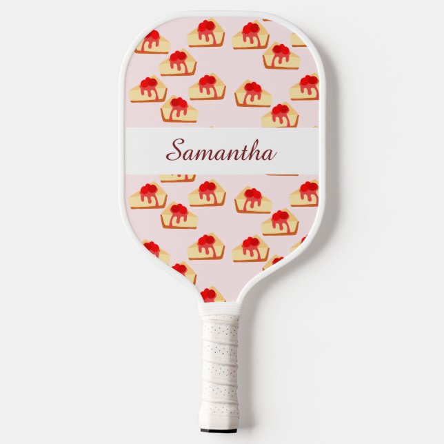 Cherry Cheesecake Dessert Pickleball Paddle (Back)