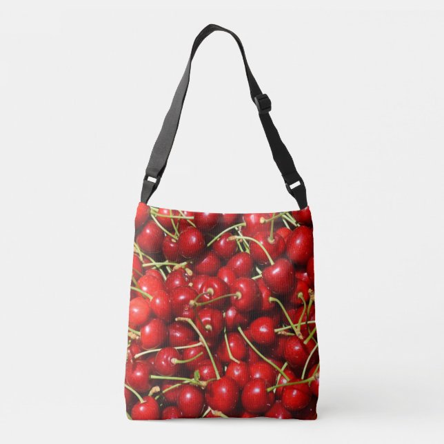 Cherry Cherries Red Crossbody Bag (Back)