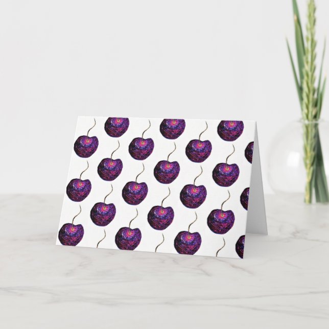Cherry Cherry Note Card <Blank Inside> (Front)