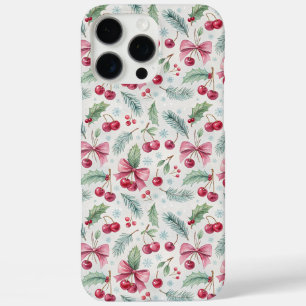 Cherry Christmas iPhone 16 Pro Max Case