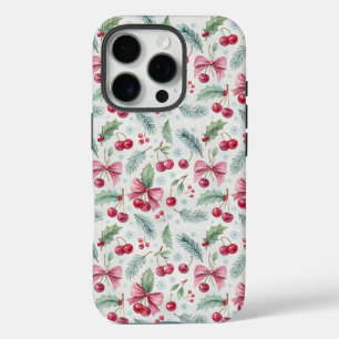 Cherry Christmas iPhone 16 Pro Case