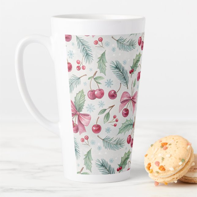 Cherry Christmas Latte Mug (In Situ)