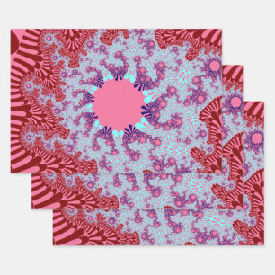 Cherry Cola Sunburst Wrapping Paper Sheet