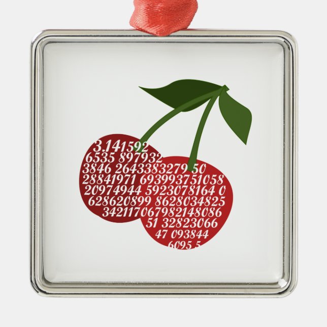 Cherry Complete Pi Metal Tree Decoration (Front)