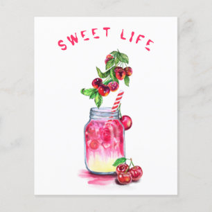 Cherry Cool Drink Summer Cocktail Party Flyer