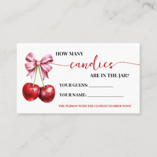 Cherry Coquette How Many Candies Shower Game Card