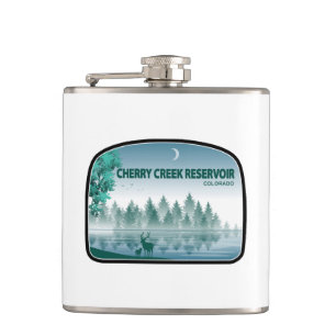 Cherry Creek Reservoir Colorado Deer Hip Flask