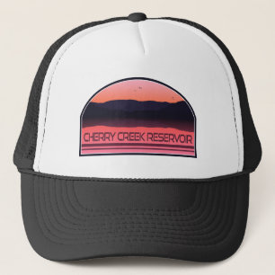Cherry Creek Reservoir Colorado Red Sunrise Trucker Hat