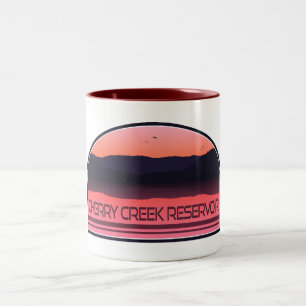 Cherry Creek Reservoir Colorado Red Sunrise Two-Tone Coffee Mug