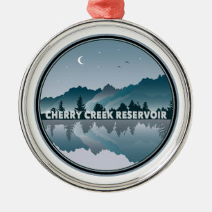 Cherry Creek Reservoir Colorado Reflection Metal Ornament