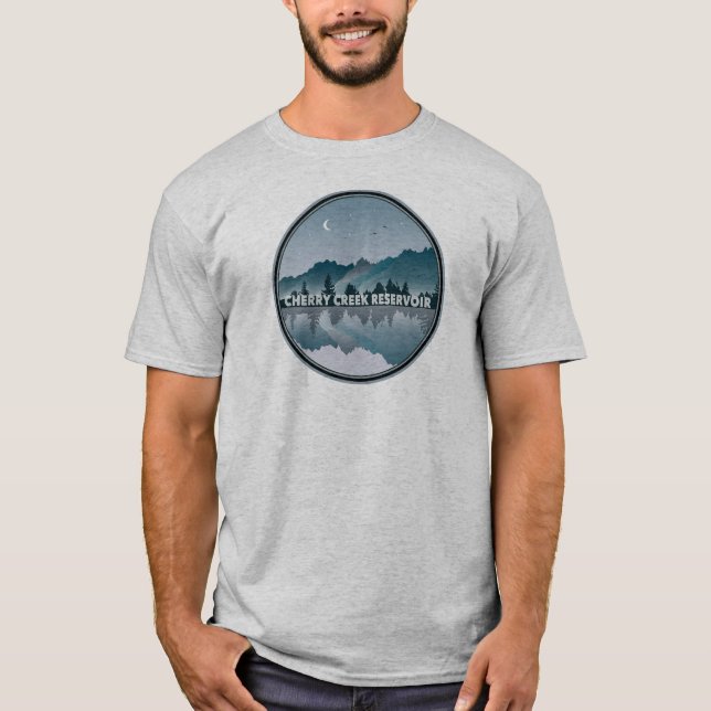 Cherry Creek Reservoir Colorado Reflection T-Shirt (Front)