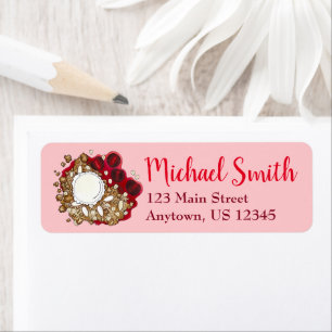 Cherry Crumble Cobbler Dessert Ice Cream Picnic  Return Address Label