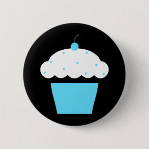 cherry cupcake 6 cm round badge