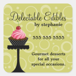 Cherry Cupcake Bakery Stickers