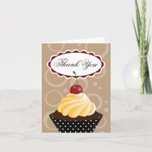 Cherry Cupcake Bakery Thank You Card