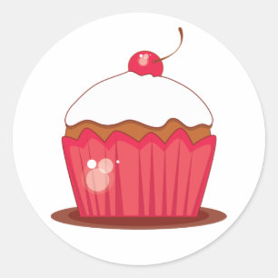 Cherry Cupcake Coordinating Envelope Seals