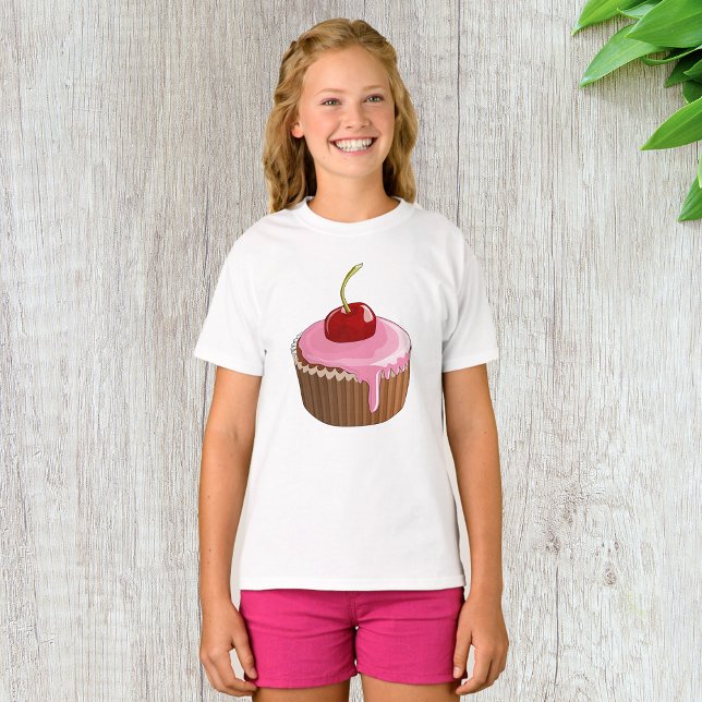 Cherry Cupcake Girls T-Shirt (Creator Uploaded)