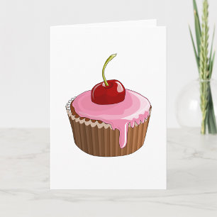 Cherry Cupcake Greeting Cards