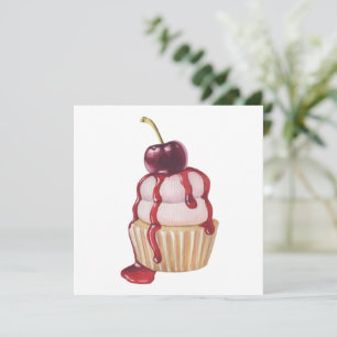 Cherry Cupcake  Holiday Card