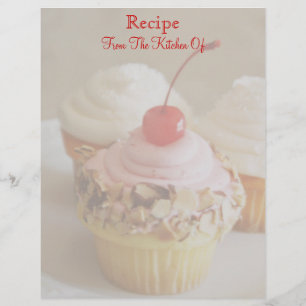 Cherry Cupcake Recipe Letterhead