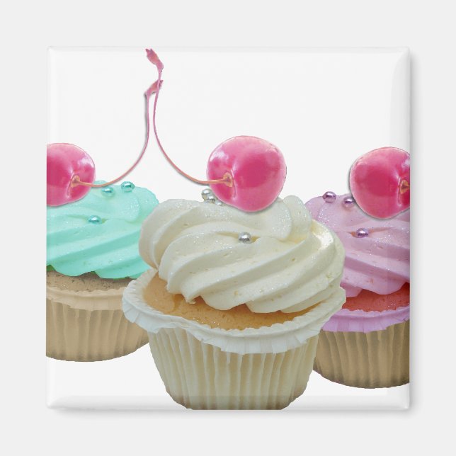 Cherry cupcakes magnet (Front)