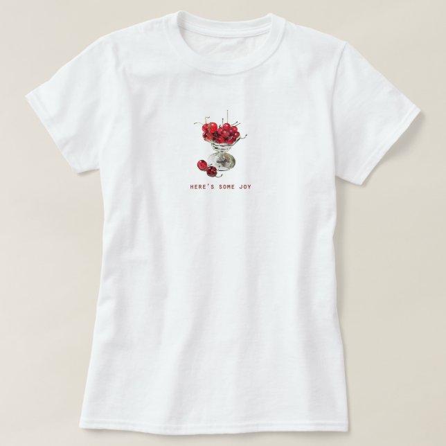 Cherry cute aesthetic summer fresh fruit sweet  T-Shirt (Design Front)