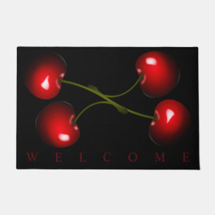 Cherry Doormat Welcome - Custom Colours