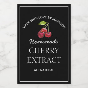 Cherry Extract Label