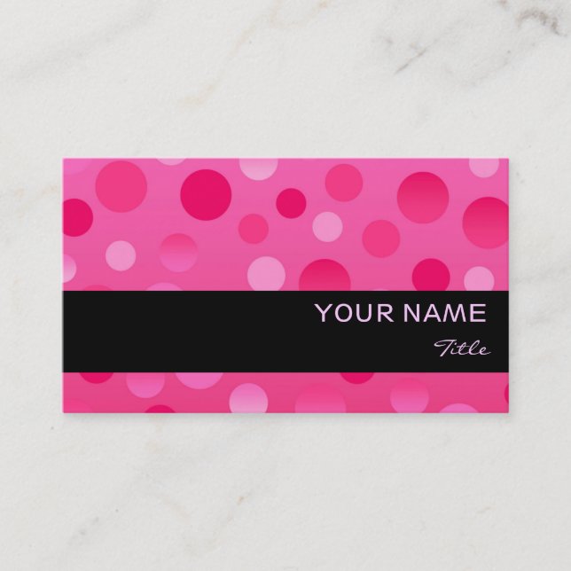 Cherry Fizz business card template black stripe (Front)