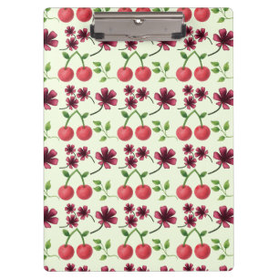Cherry floral pattern clipboard