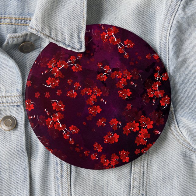 Cherry Flower 3 6 Cm Round Badge (In Situ)