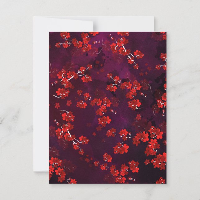Cherry Flower 3 Card (Front)