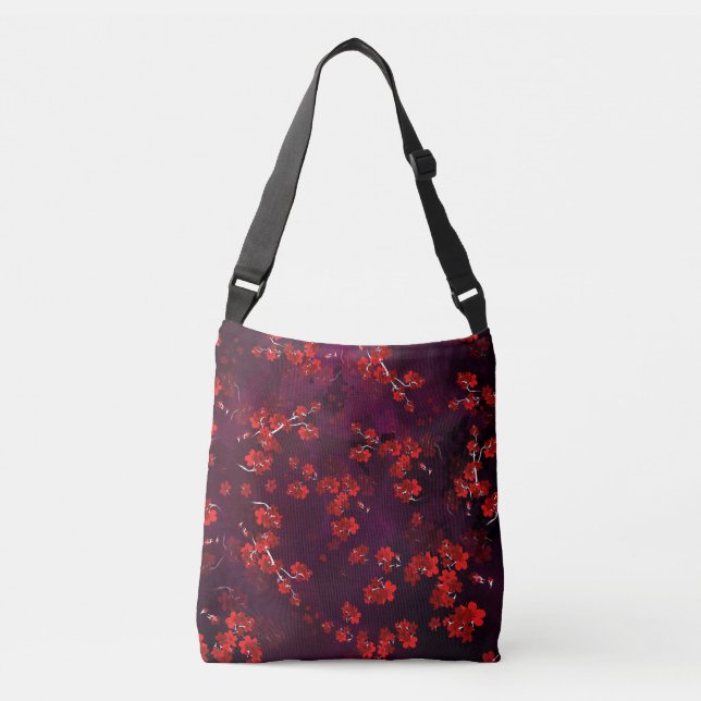 Cherry Flower 3 Crossbody Bag (Front)