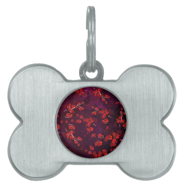 Cherry Flower 3 Pet ID Tag (Front)